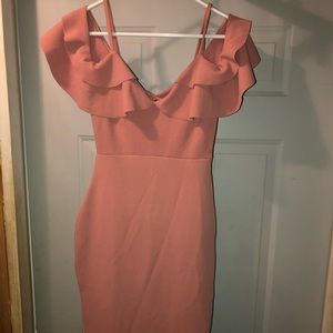 Formal pastel pink dress